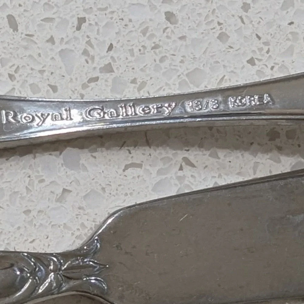 Royal Gallery Butter Spreader Knives Silver 18/8 Stainless Steel Set of 5